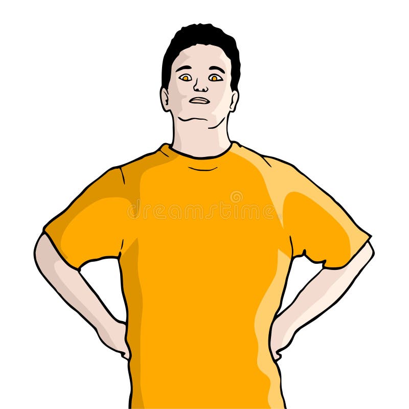 Man Blank Orange T Shirt Stock Illustrations 162 Man Blank Orange T