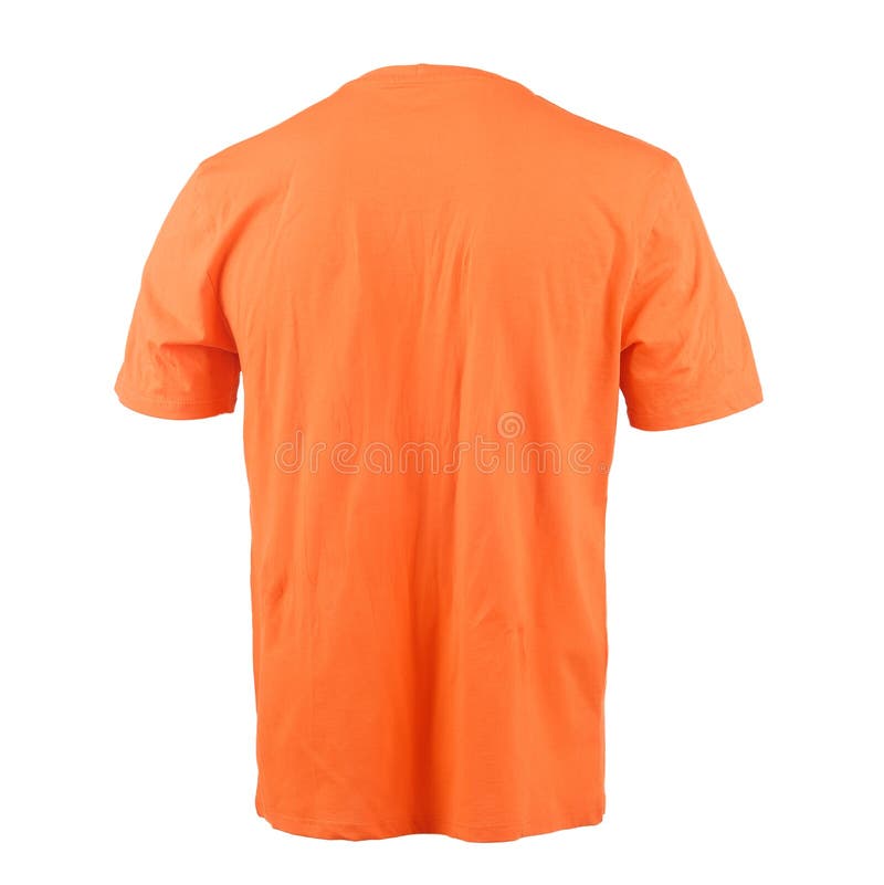 Orange T-shirt on a White Background Stock Photo - Image of background ...