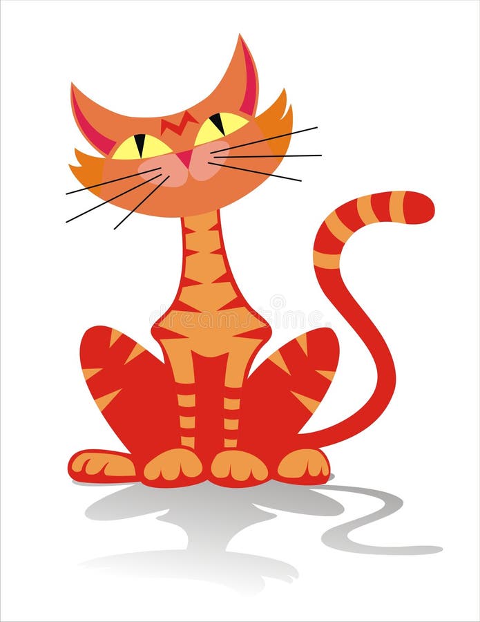 Orange Tabby Cat Illustration Stock Illustration Illustration of