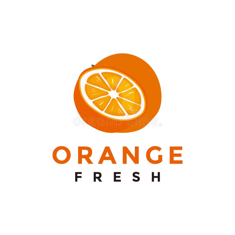 Orange Template Logo Design. Vector Illustration Stock Vector
