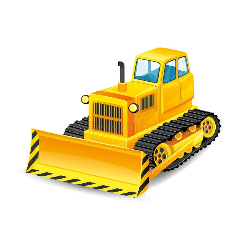 Orange tractor. stock vector. Illustration of construction 57933696