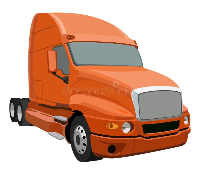 The orange truck stock vector. Illustration of cartoon 40284428