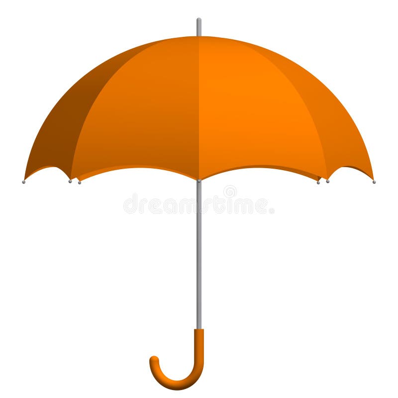 Orange Umbrella stock illustration. Illustration of icon 5826643