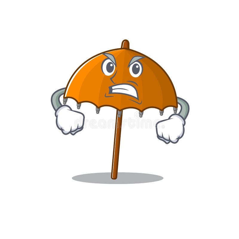 Angry Umbrella cartoon stock illustration. Illustration of fierce