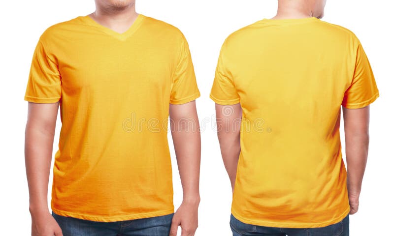 Orange V-Neck Shirt Design Template Stock Image - Image of presentation ...