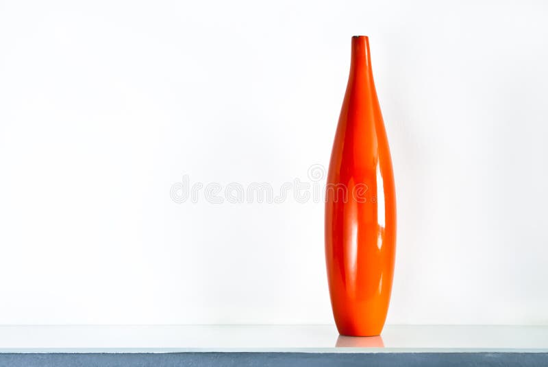Orange vase stock photo. Image of nature, elegant, colorful 13910174