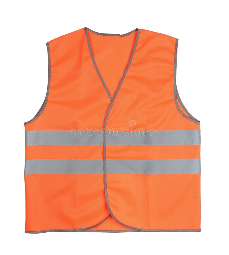 Orange Vest Isolated on White Stock Photo Image of industrial, bright 193629792