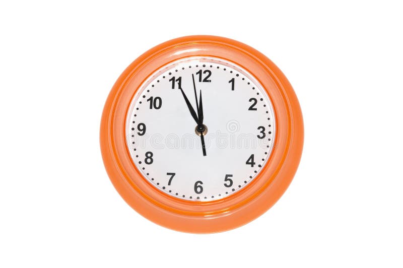 Orange wall clock stock image. Image of orange, measurement 12701455