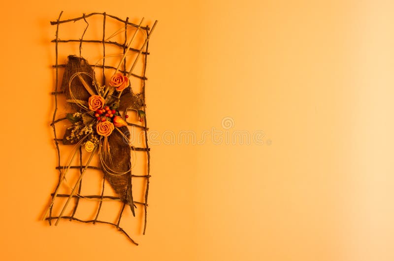 Wall flowers decoration stock image. Image of hanging 6778555