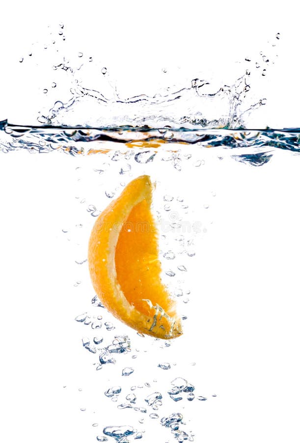 Orange in water