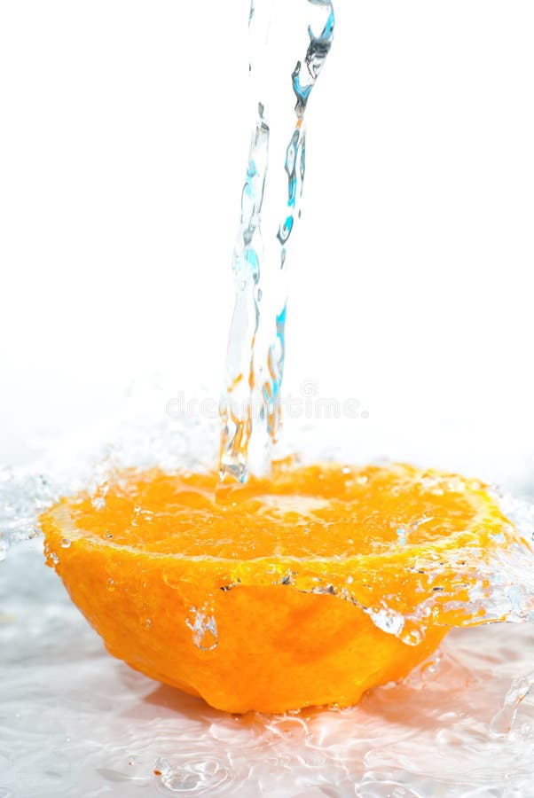 Orange and water stock photo. Image of citrus, healthcare 16516492