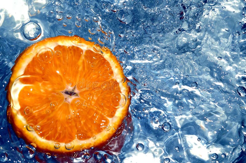 Orange in water stock photo. Image of fizzy, object, drink 658252