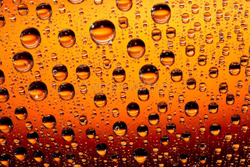 Orange water drops