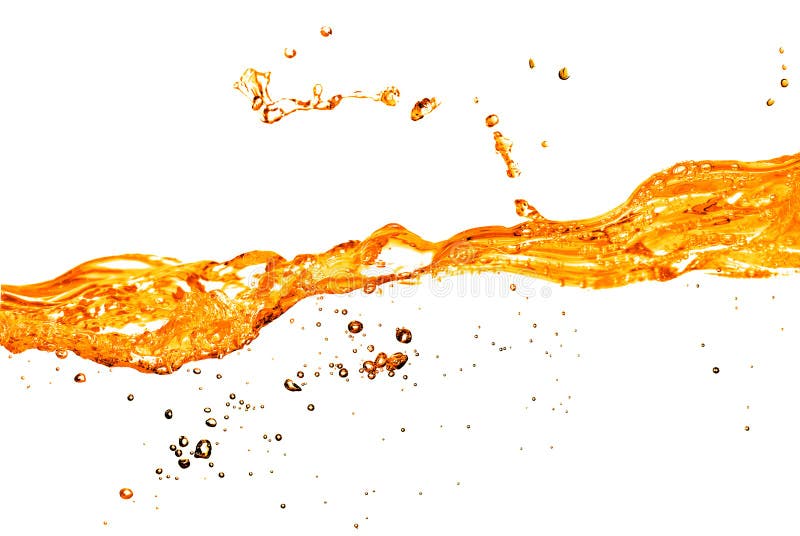 Orange Water Splash Isolated On White Royalty Free Stock Image Image