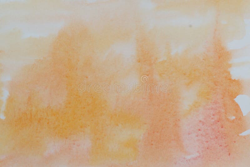 Orange Watercolor Abstraction Stock Image Image of acrylic, paint