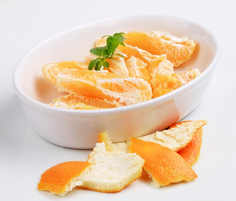 Orange wedges stock image. Image of peel, dish, citrus - 16402997