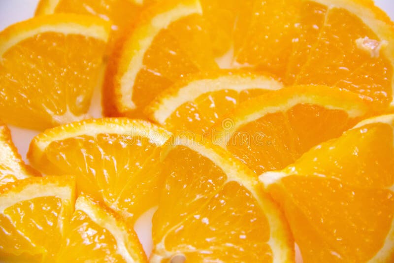 Orange cut into wedges stock image. Image of collage - 14722341