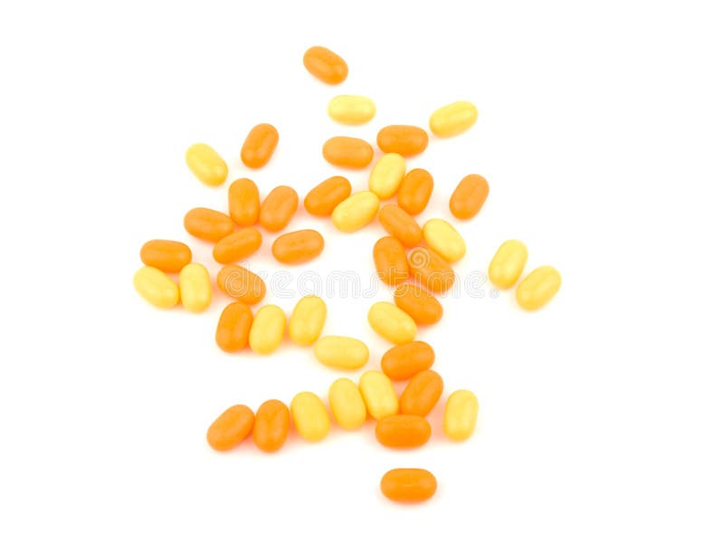 Orange and yellow candies stock photo. Image of candy 15468318