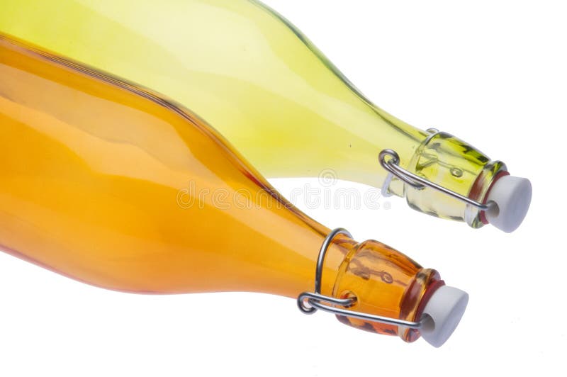 Orange and Yellow Glass Bottles Stock Photo Image of yellow