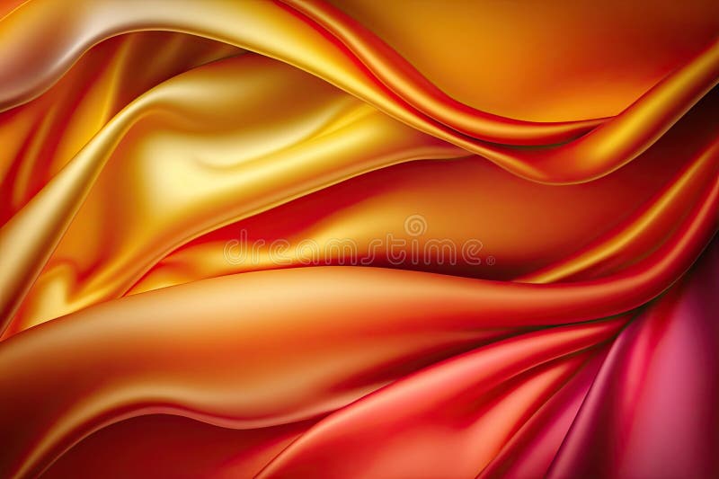 Orange yellow silk satin abstract background