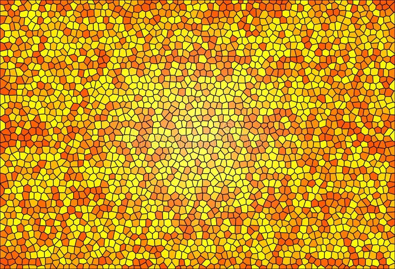 ORANGE and YELLOW STAINED GLASS PATTERN Stock Illustration