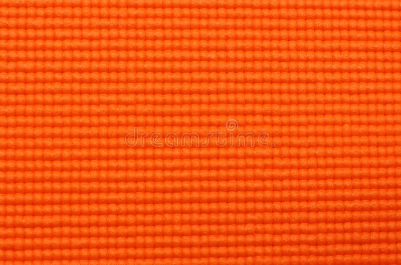 Orange Yoga Mat Texture, Pattern of Rubber for Background Stock Image
