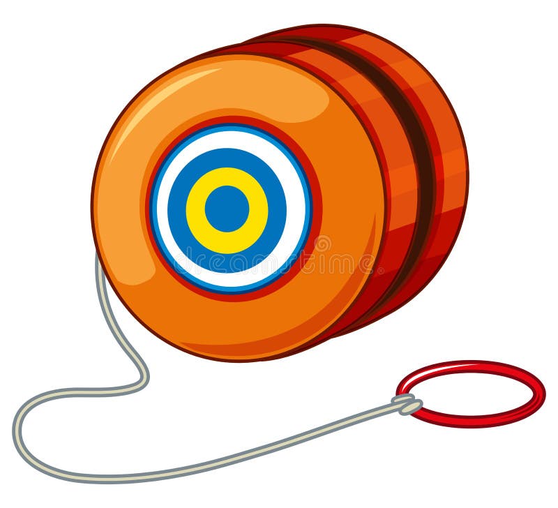 Orange yoyo with red ring stock vector. Illustration of clip 94246527
