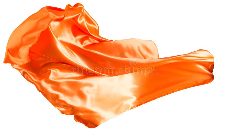 Orangefarbene Stoffflutter stockfoto