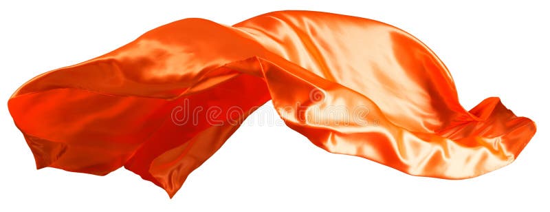 Orangefarbene Stoffflutter stockfoto