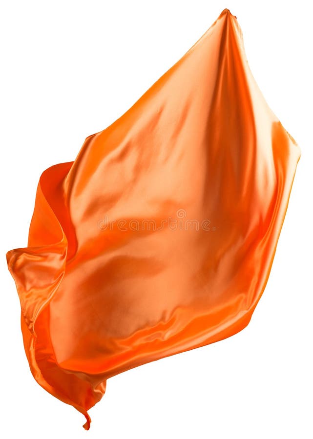 Orangefarbene Stoffflutter stockbilder