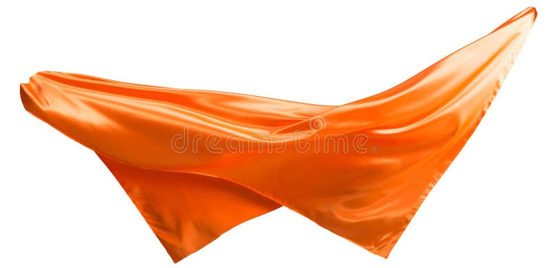 Orangefarbene Stoffflutter stockfotografie