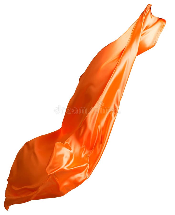 Orangefarbene Stoffflutter stockfoto