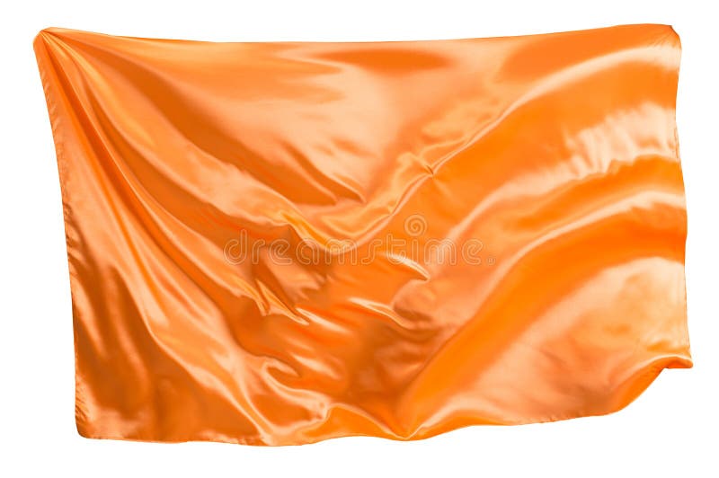 Orangefarbene Stoffflutter stockfotografie