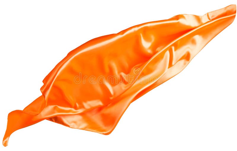 Orangefarbene Stoffflutter stockfoto