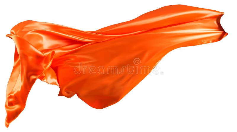Orangefarbene Stoffflutter stockfoto