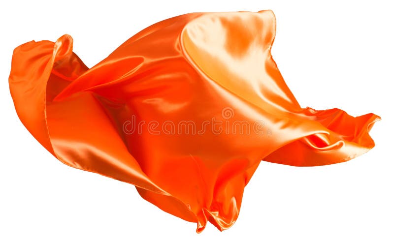 Orangefarbene Stoffflutter stockfotos