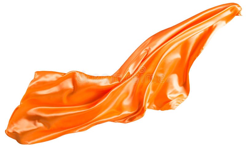 Orangefarbene Stoffflutter stockfotos