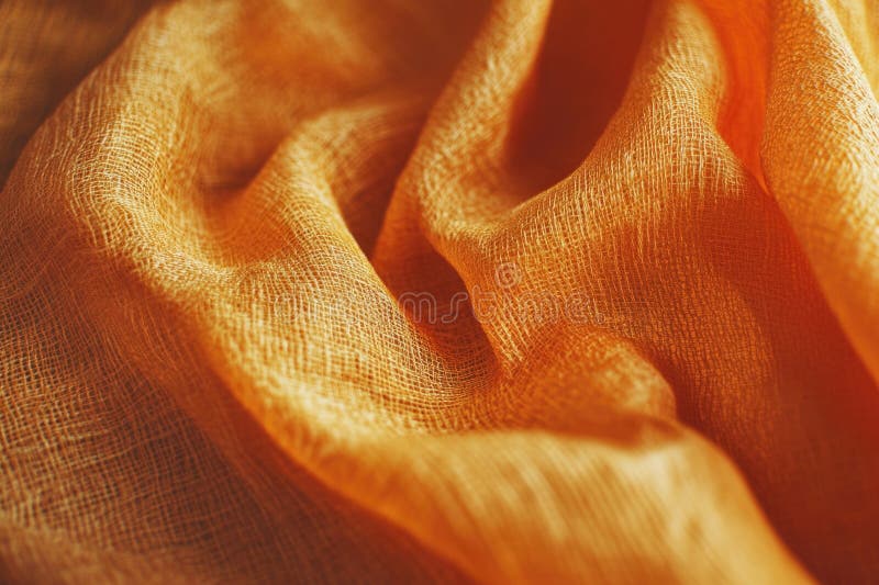 Nahaufnahme von orangefarbenem Stoff lizenzfreie stockfotografie