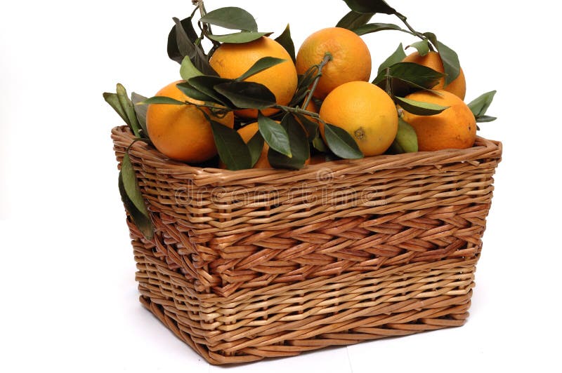 Oranges in the basket