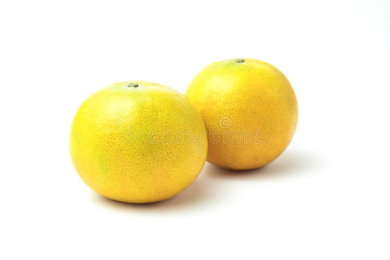 Oranges Fresh Rich in Vitamin C Isolated on White Background and