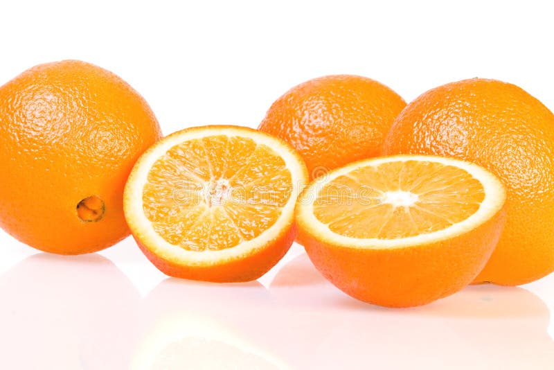 Oranges isolated on white