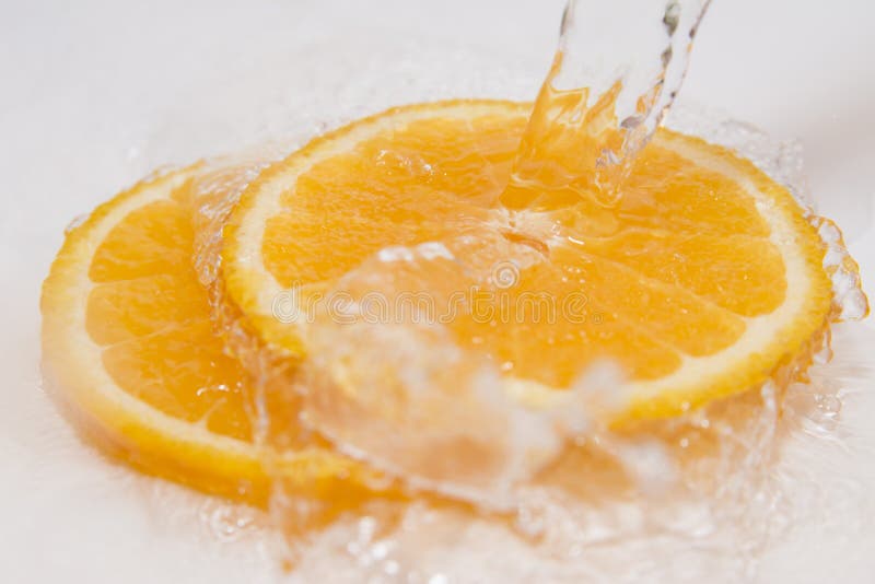 Is juicy an orange slice in water. Is juicy an orange slice in water