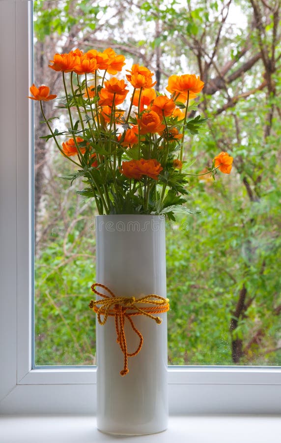 Oranje bloemen royalty-vrije stock foto Oranje bloemen royalty-vrije stock foto