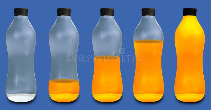 Oranje Flessen vector illustratie