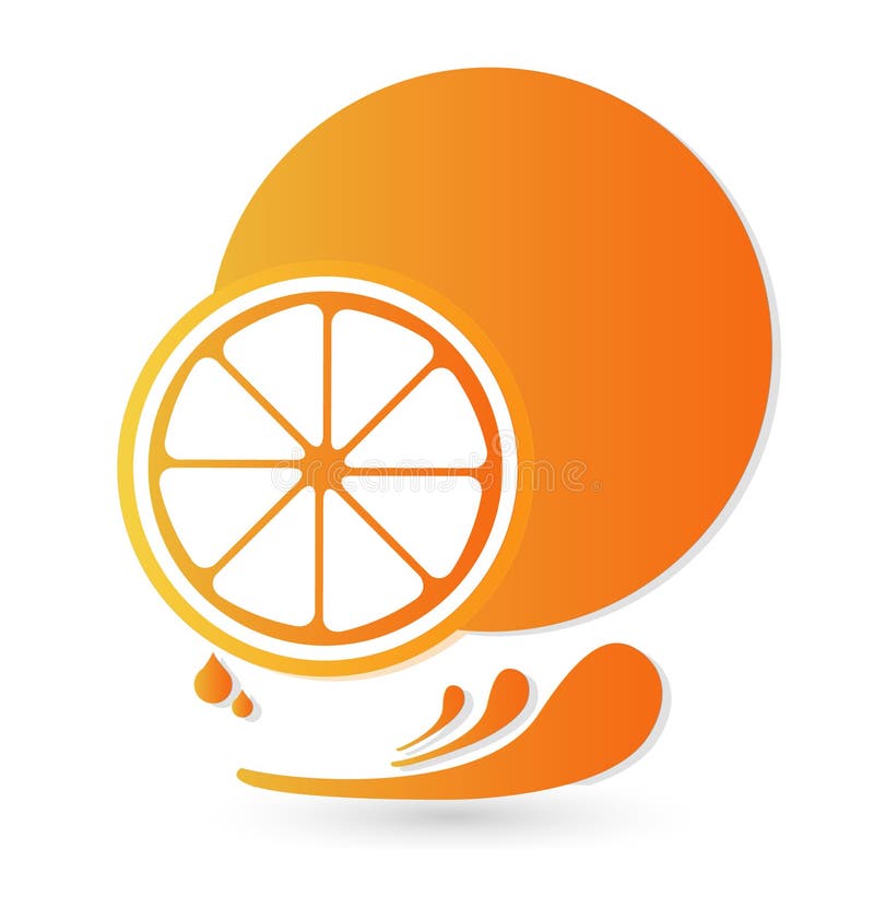 Oranje de illustratie vectorpictogram van de fruitplons stock illustratie Oranje de illustratie vectorpictogram van de fruitplons stock illustratie