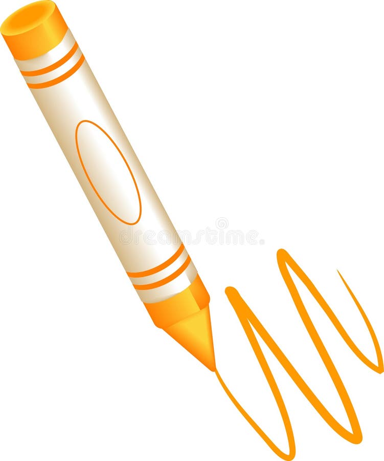 Oranje kleurpotlood royalty-vrije illustratie Oranje kleurpotlood royalty-vrije illustratie