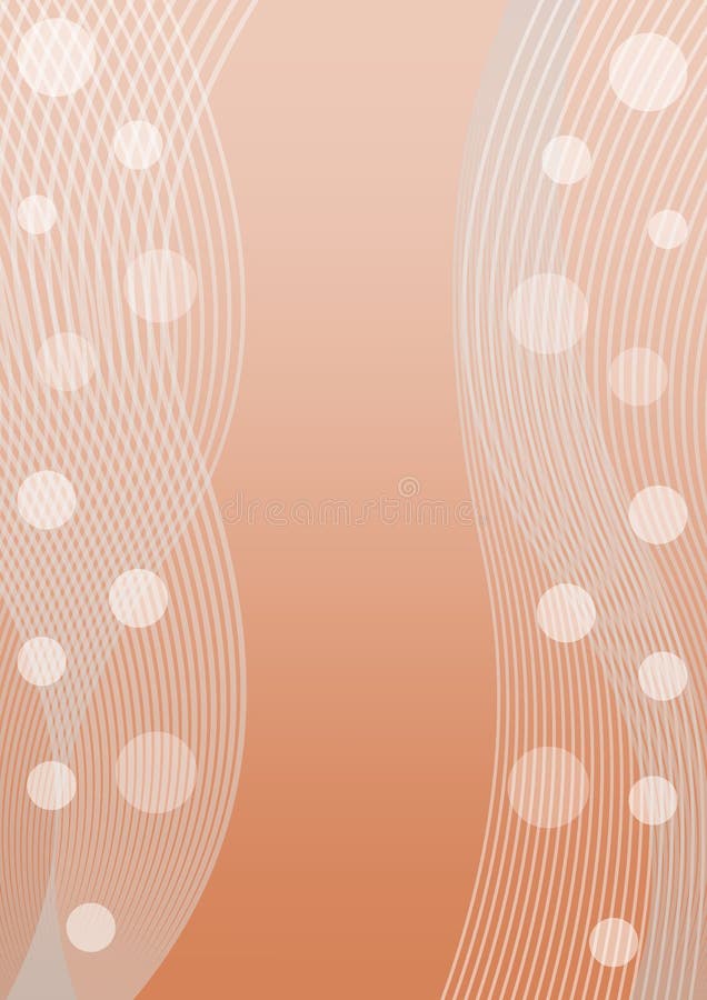 Oranje lage tegenover elkaar stellende abstracte achtergrond met transparante witte golven en cirkels, voor pamflet, affiche, vli vector illustratie Oranje lage tegenover elkaar stellende abstracte achtergrond met transparante witte golven en cirkels, voor pamflet, affiche, vli vector illustratie