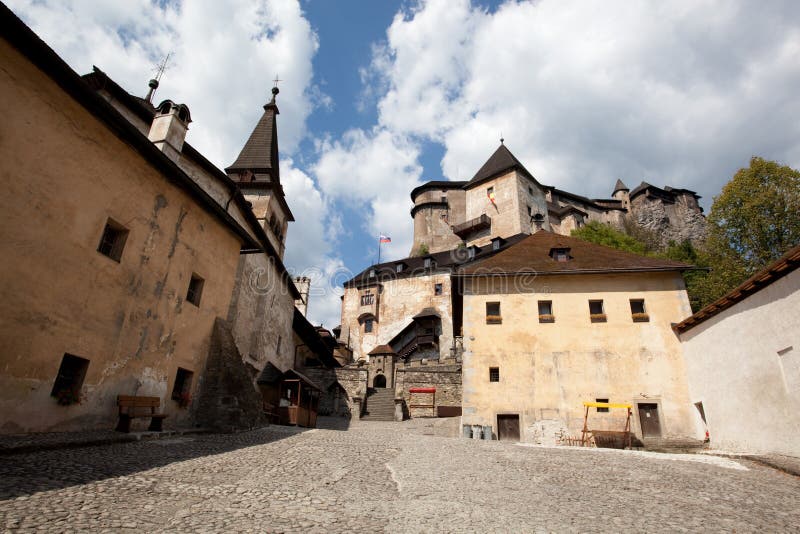 Orava castle courtyard
