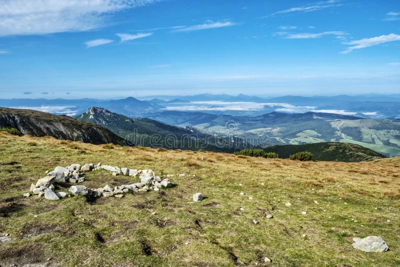 Orava Region and Sivy peak from Brestova, Western Tatras, Slovakia, hiking theme