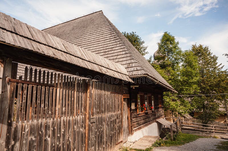 Múzeum oravskej dediny, Zuberec , Slovakia. Obec ľudovej architektúry v prírodnom prostredí.